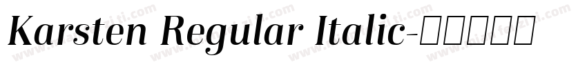 Karsten Regular Italic字体转换